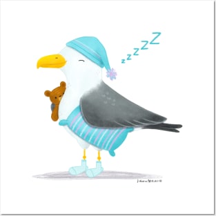 Seagull Sleeping Posters and Art